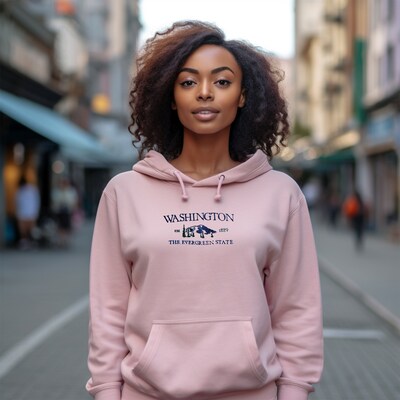 Embroidered Sweatshirt Washington State Sweater Comfy Gift Women s and Men s Pullover Present Unisex Hoodie Embroidered Custom Crewneck MakerPlace by Michaels